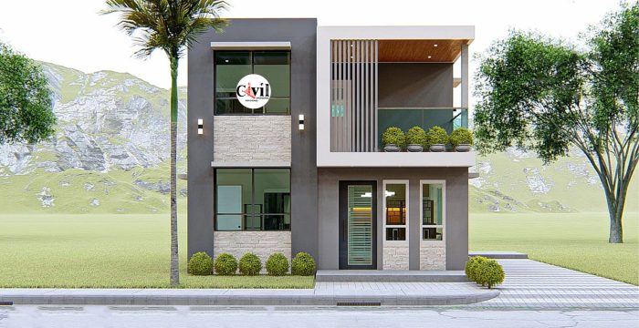 Desain rumah minimalis 2 lantai 8x16