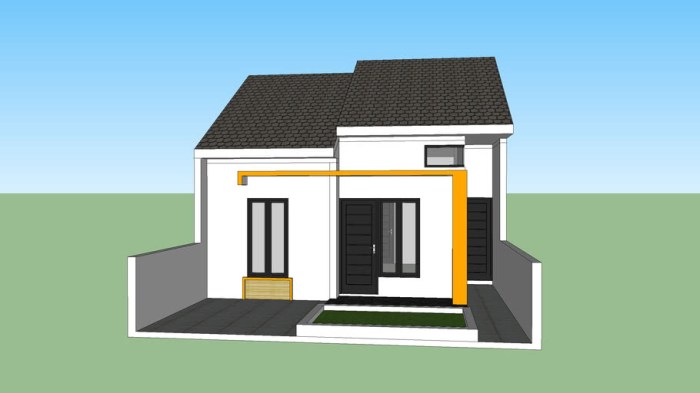 Desain rumah minimalis 1 lantai 3d