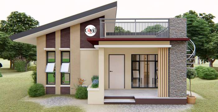 Desain rumah lebar 750m