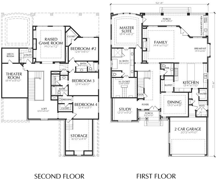 Desain rumah luas lantai 2