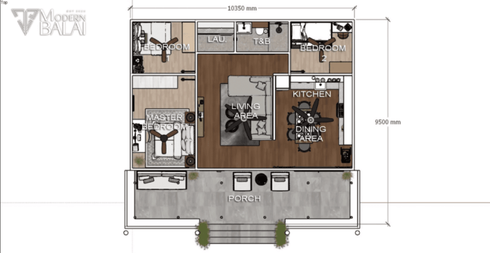 Desain rumah lb 90m2