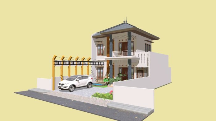 Desain rumah minimalis 2 lantai 8x16