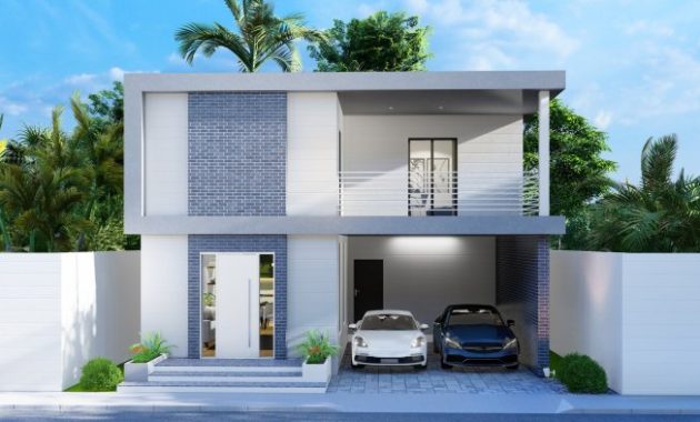 Desain Rumah Minimalis 2 Lantai Ukuran 9×9 Meter