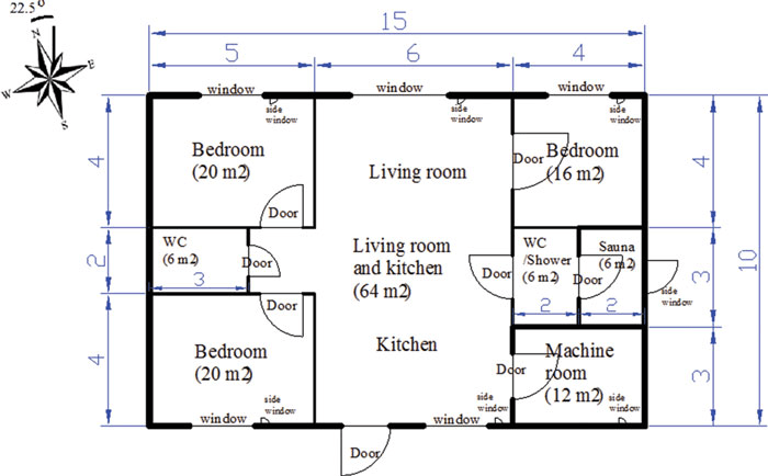 Desain rumah lebar 4 panjang 15