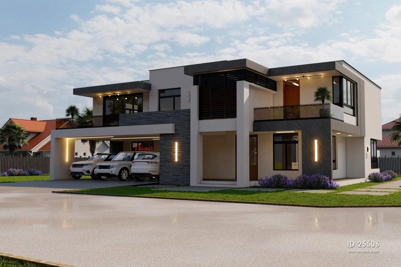 Desain rumah kost modern 5 lantai