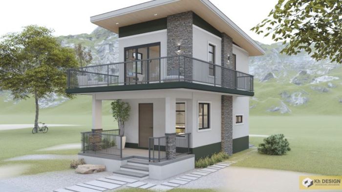 Desain rumah mewah 2 lantai kembar