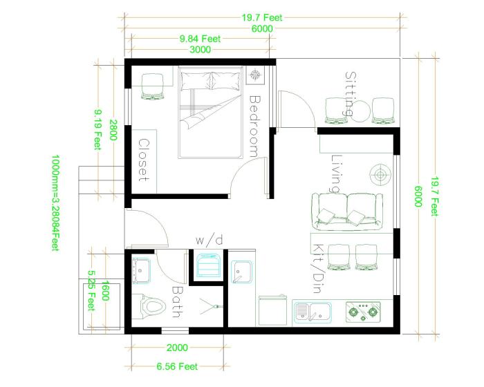 Desain rumah lantai 2 6x6