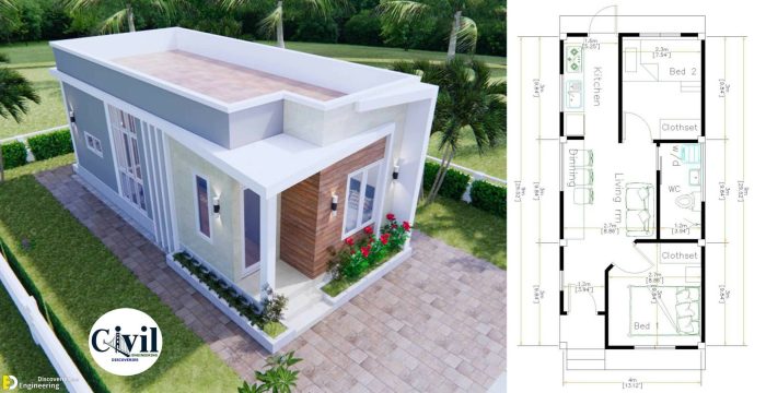 Desain rumah minimalis 15 x 16