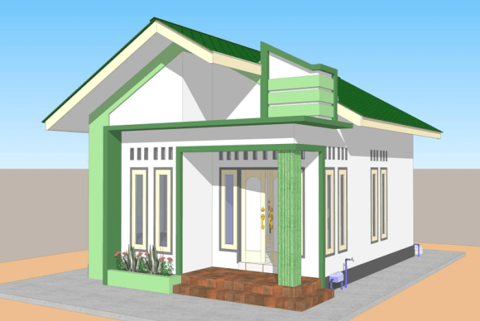 Desain rumah lahan 10 5 x 7