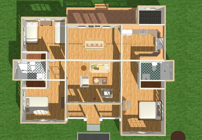 Desain rumah luas tanah 225 meter persegi