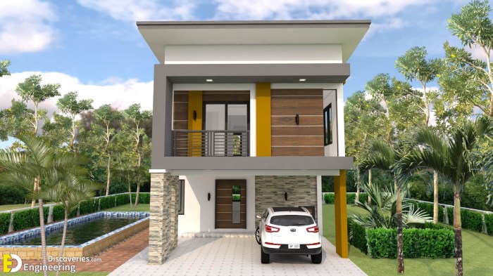 Desain rumah luas 75meter 2lantai