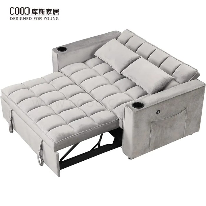 Beige pull sleeper sectional sofas chaise couches convertible reversible