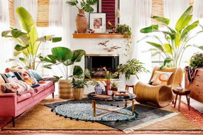 Wohnzimmer boho style deko